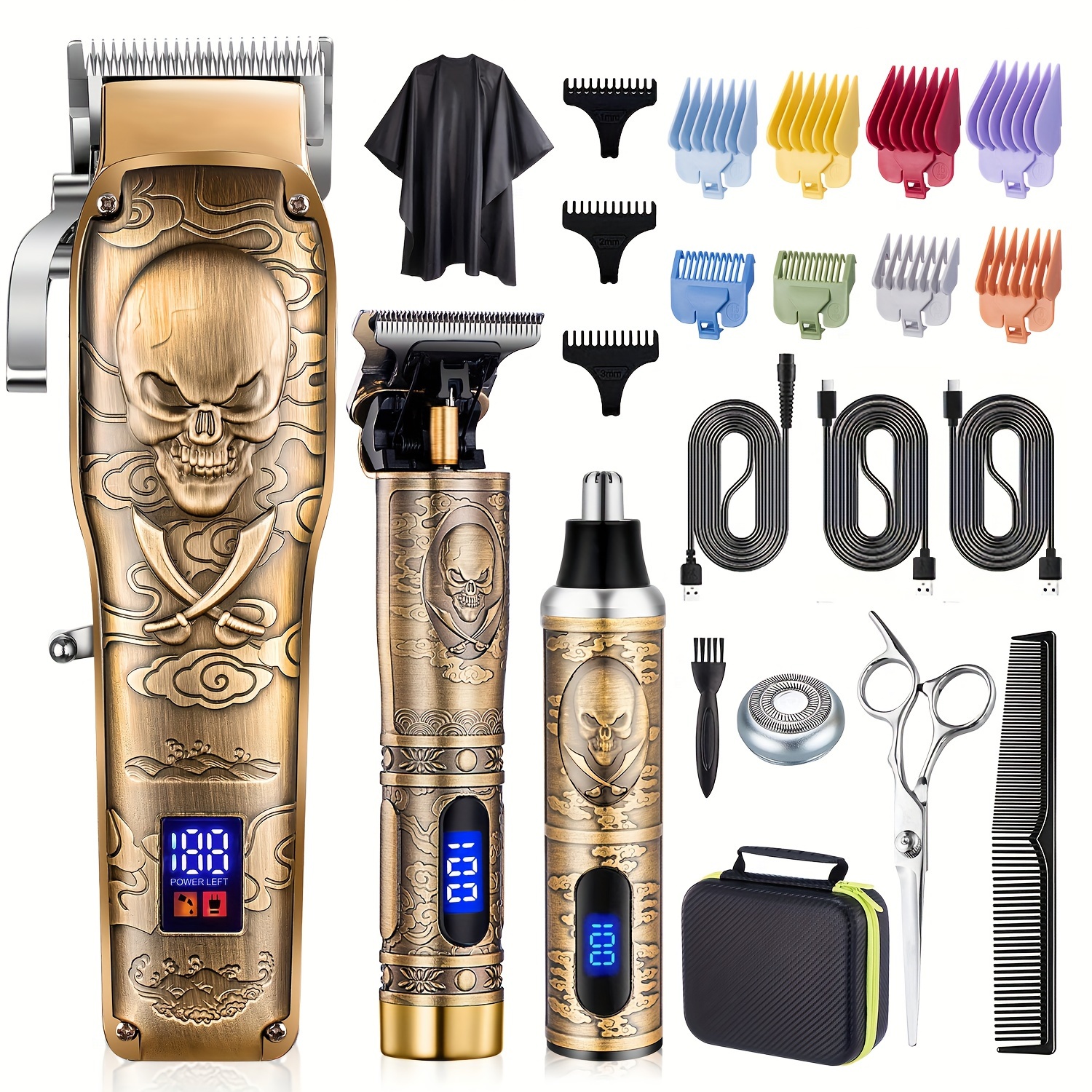 

Hair Clipper For Men 0 Gapped Nose Hair Trimmer Set Professional Barber Clippers For Haircut, Cordless Beard Trimmer, Rechargeable Clippers Set For Hair Cutting, Father's Day Gift, Gifts For Men