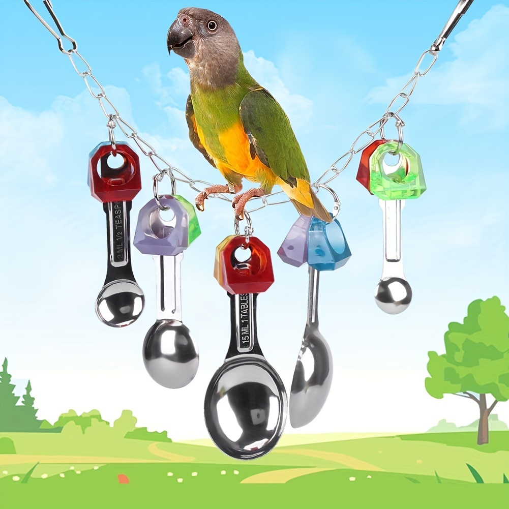 

Stainless Chew Toy With Metal Spoons - Ideal For Parrots, Parakeets & Cockatiels