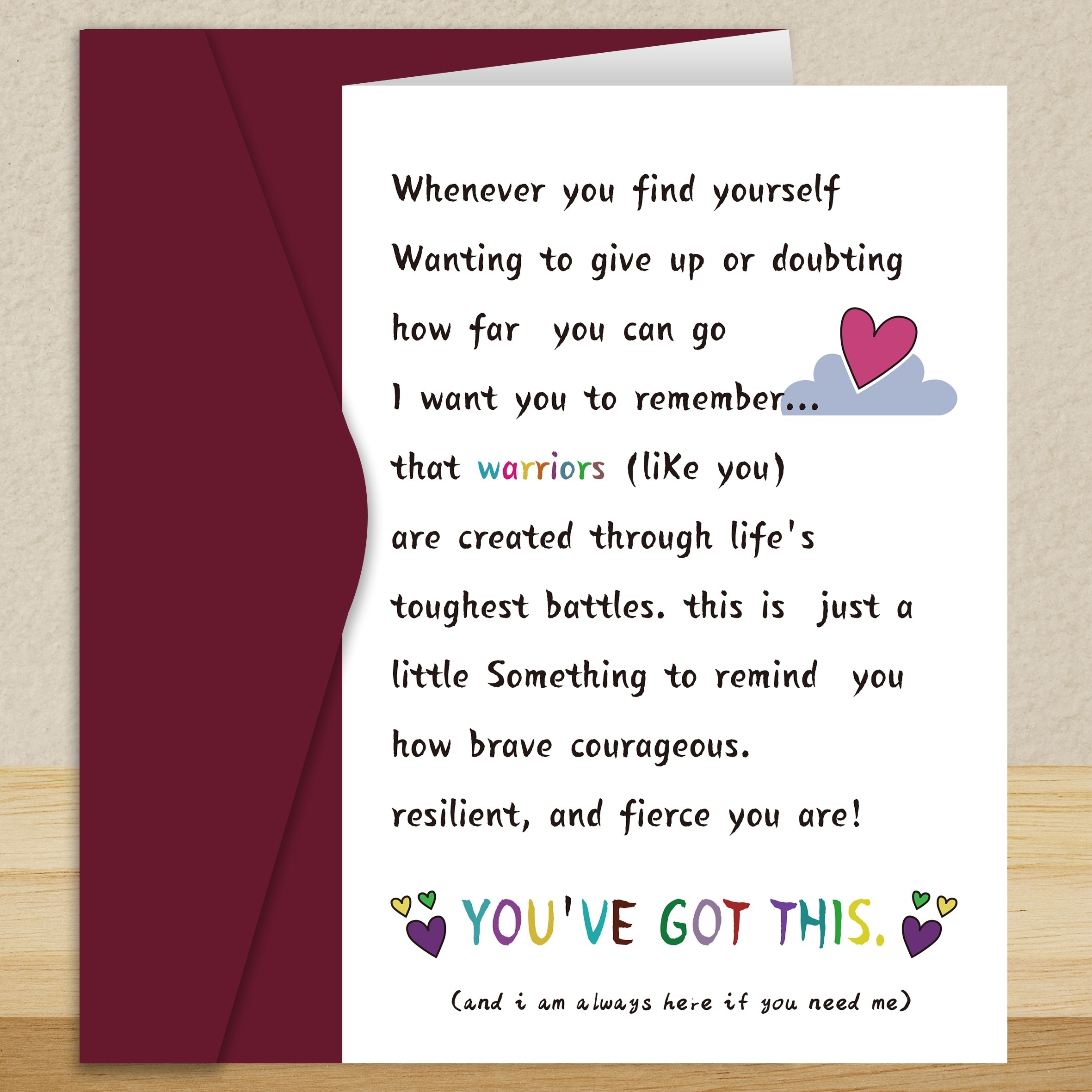 

Inspirational Greeting Card For Any Occasion - Encouragement, Support, And Miss You Messages - Personalized Touch - English Text - Perfect For Birthdays, Thanksgiving, And Memorial Day