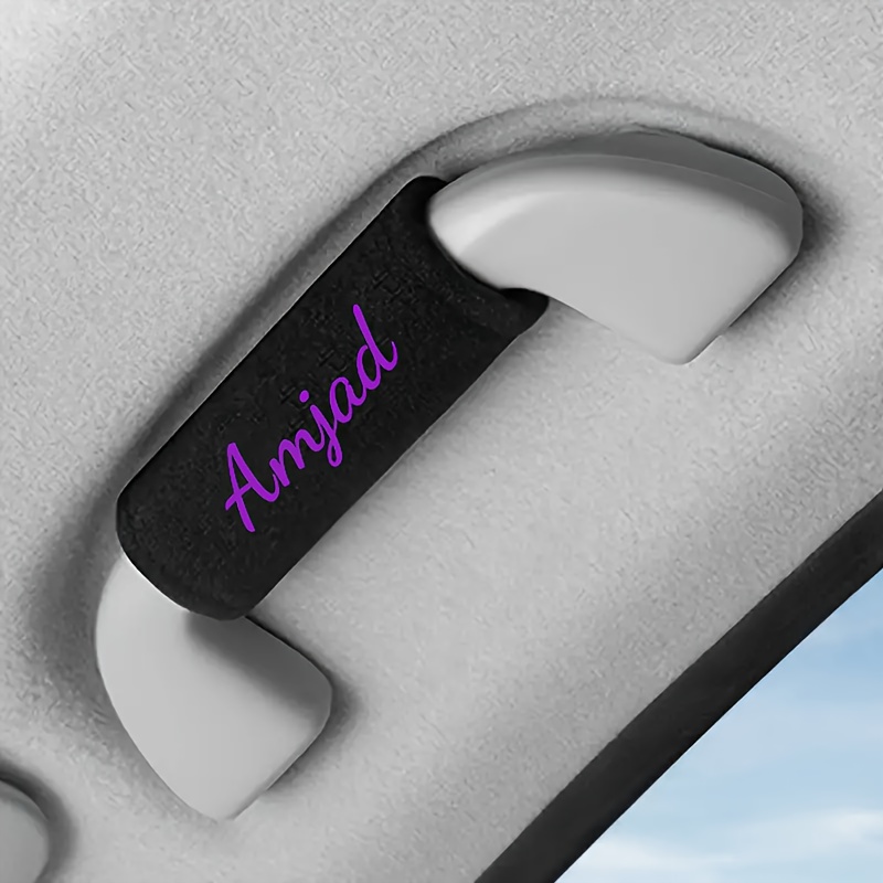 TEMU 1pc Custom Embroidered Name Car Handle Cover, Soft Car Handle Protector, Car Door Handle Guard, Car Interior, For , For Mercedes-benz, For , For