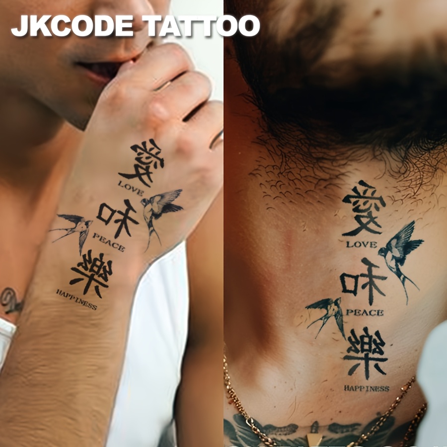 waterproof semi permanent tattoos hands necks design thorn - Temu