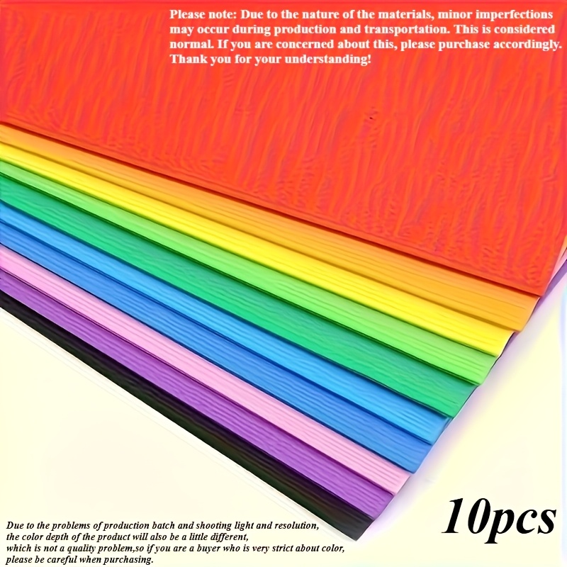 10pcs, Premium Eva Foam Sheets - 2mm Thick Multi-colored Foam Boards, Suitable For Crafts - A4 Size Craft Foam Paper