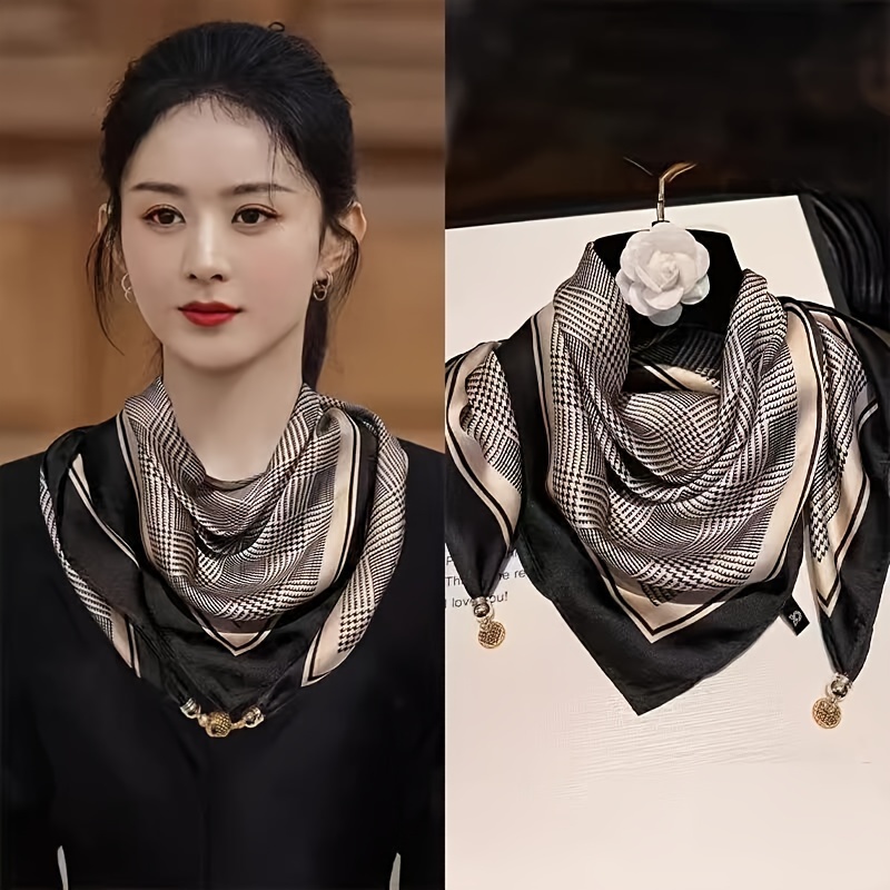 

And Autumn 2024 Neck Warmer For Women With Shirt Magnetic Snap Small Scarf Thin Scarf