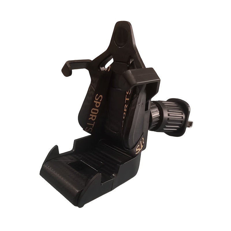 TEMU Racing Seat-shaped Car Phone Holder, Designed For Car Air Vents, Trendy And Appearance, Strong Carbon Fiber Texture, Ideal For Car Modification