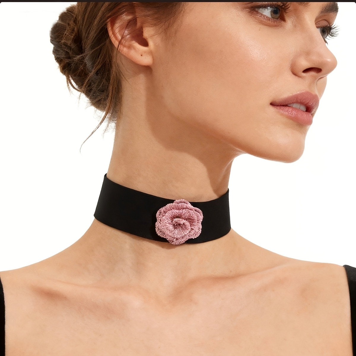European Choker with Adjustable Floral Design Necklace