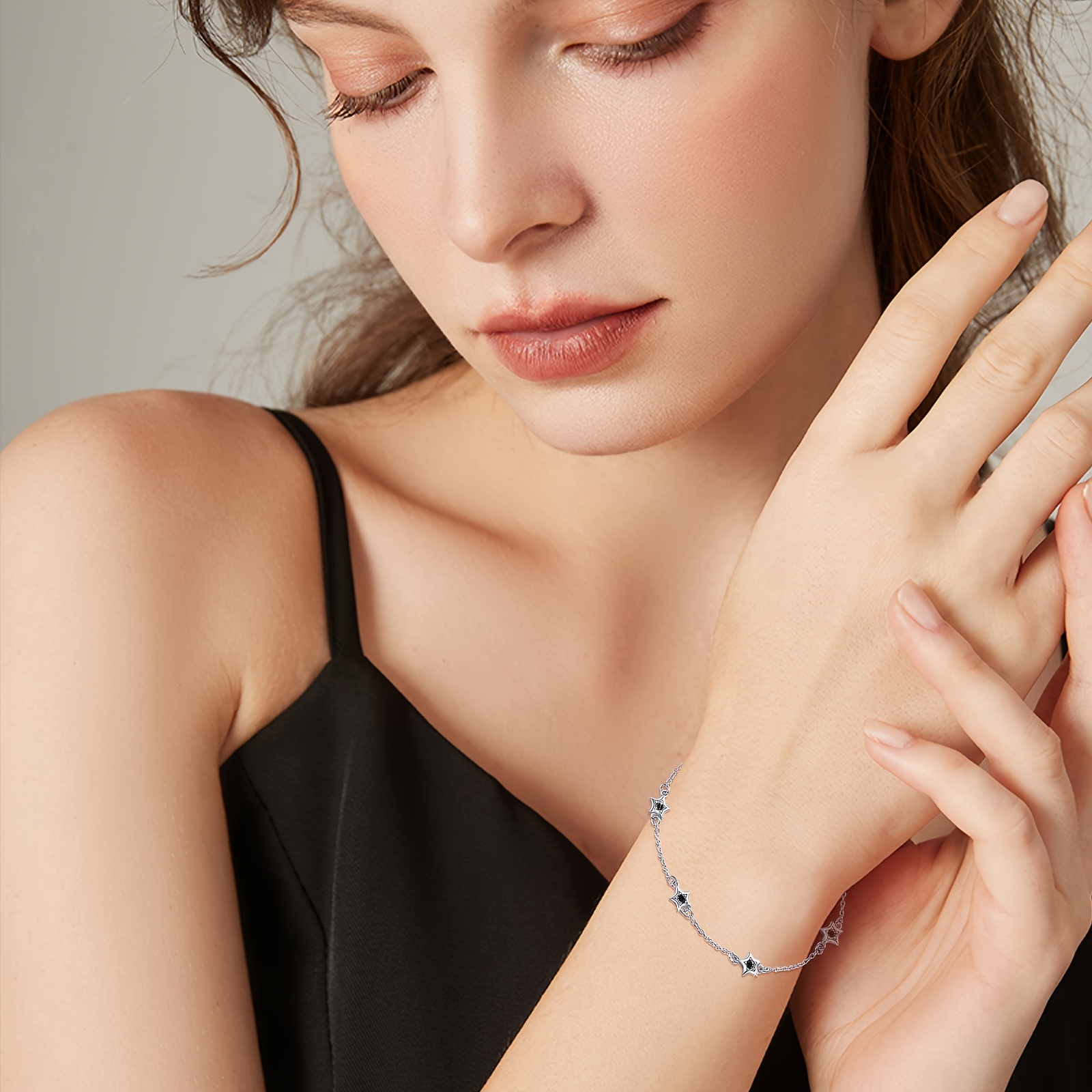925 Silver Star Bracelet with Zirconia for Women