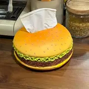 creative burger shape holder round plastic novelty hamburger dispenser ideal for home office desk accessories pack of 1 details 4
