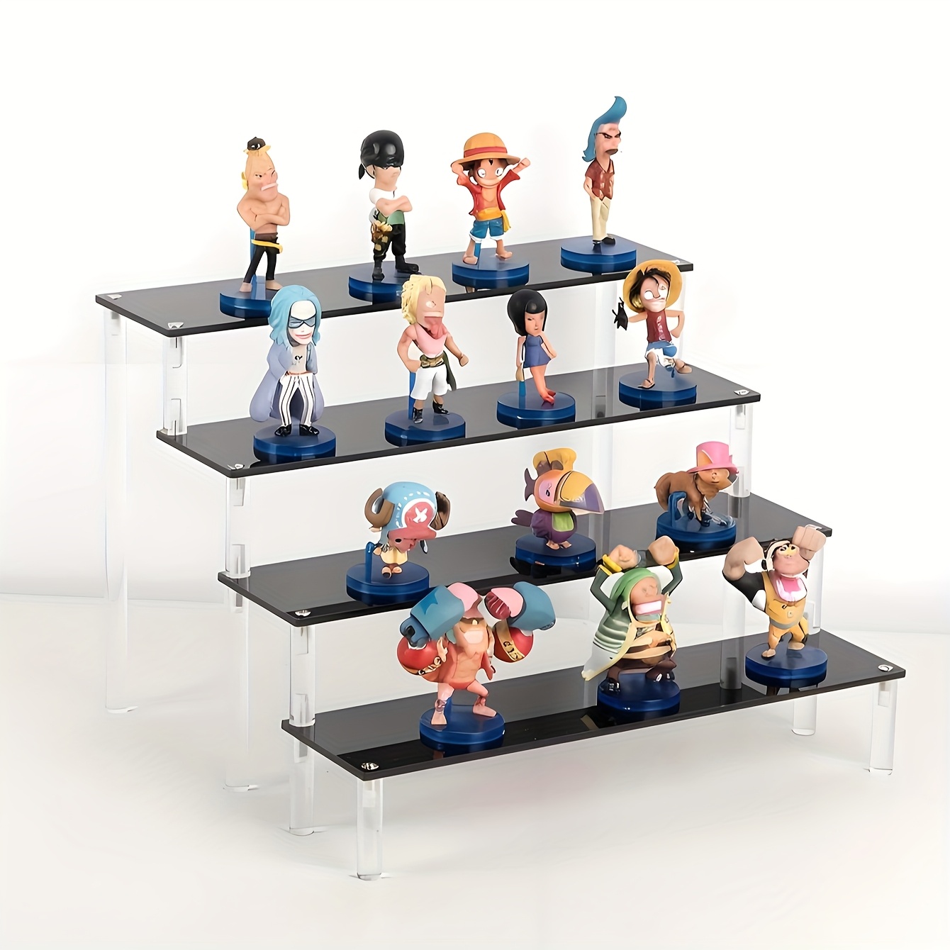 

Contemporary Acrylic Display Stand, Multi-tier Jewelry, Toy, And Cosmetic , , Non-electric, For Tabletop Decor