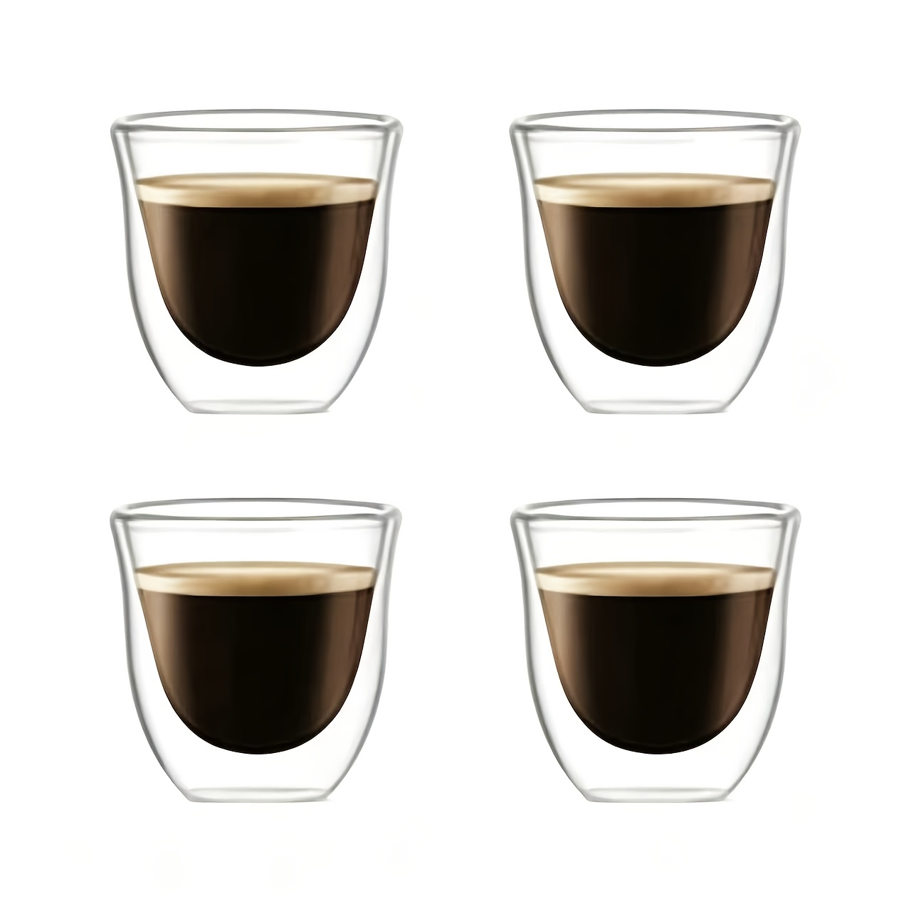 TEMU Taza mini de 80 ml para café, té, leche, zumo - Espresso de pared con , para el hogar, oficina, viajes, fiestas