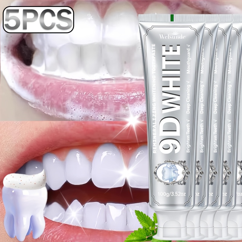 5pcs Remineralizing White Toothpaste with Hydroxyapatite