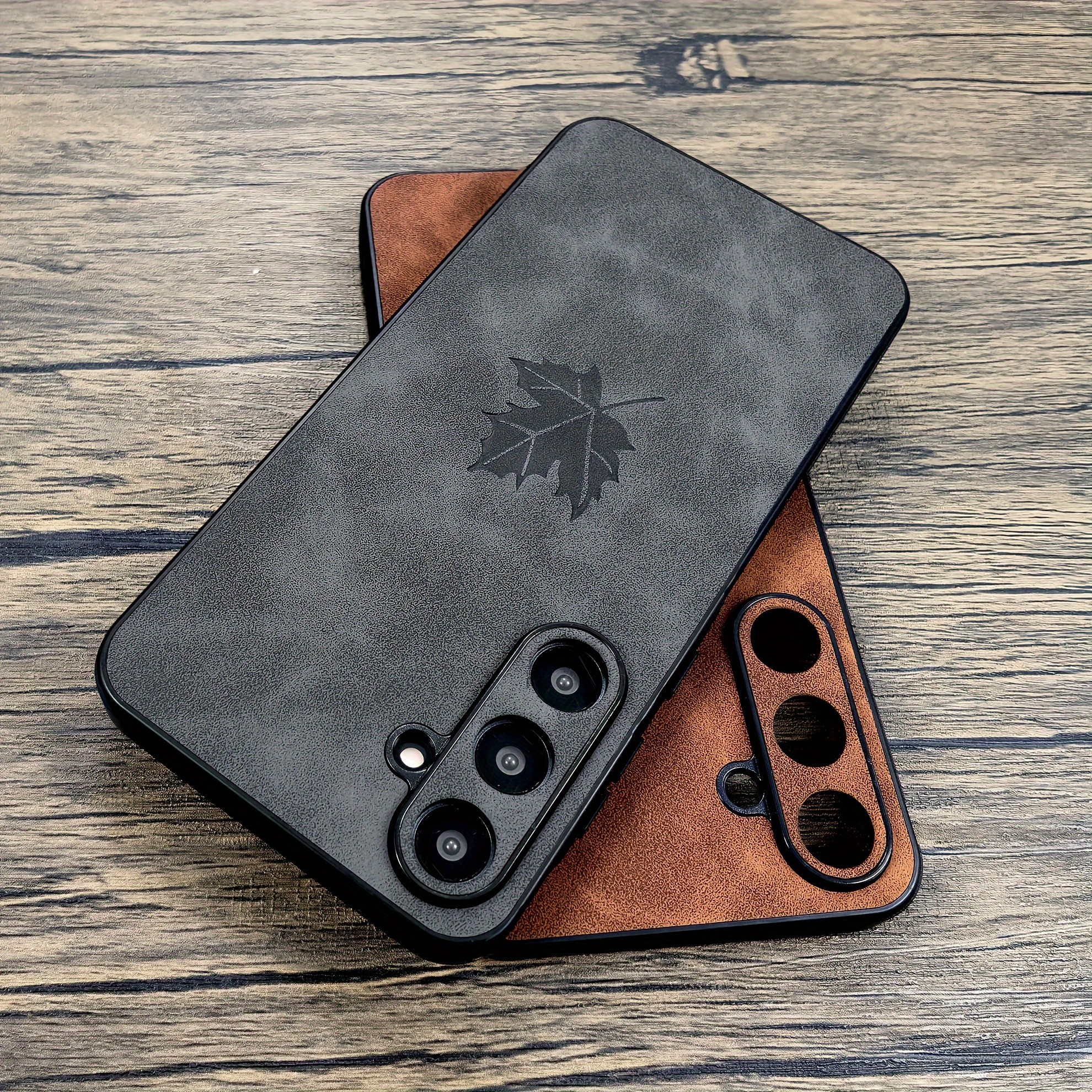Phone Case - Premium Imitation Faux Leather Protective Case for Samsung Galaxy A55, A54, A53, A52, A56, A36, A35, A16, A15 - Complete Shield Bumper Armor Cover
