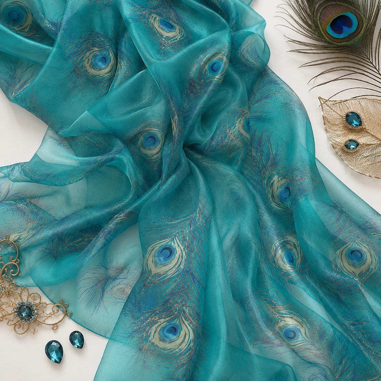 TEMU 1pc Tissu Organza Transparent Motif pour Tissu d'Artisanat de Costume, Couture, Projets Main, Matériau pour Cheveux