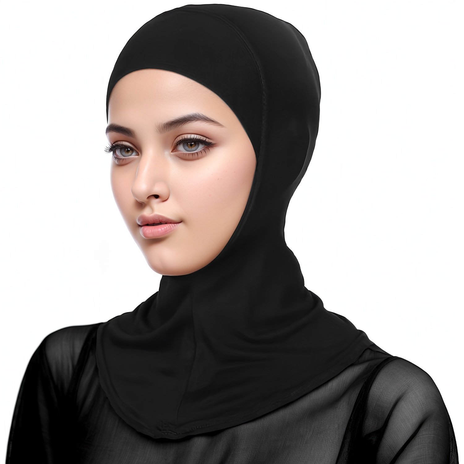 

Elastic Hijab Hat Neck Cover Ramadan Headband Hair Covers Stylish Turban Hats Lightweight Elasticity Beanies For Women