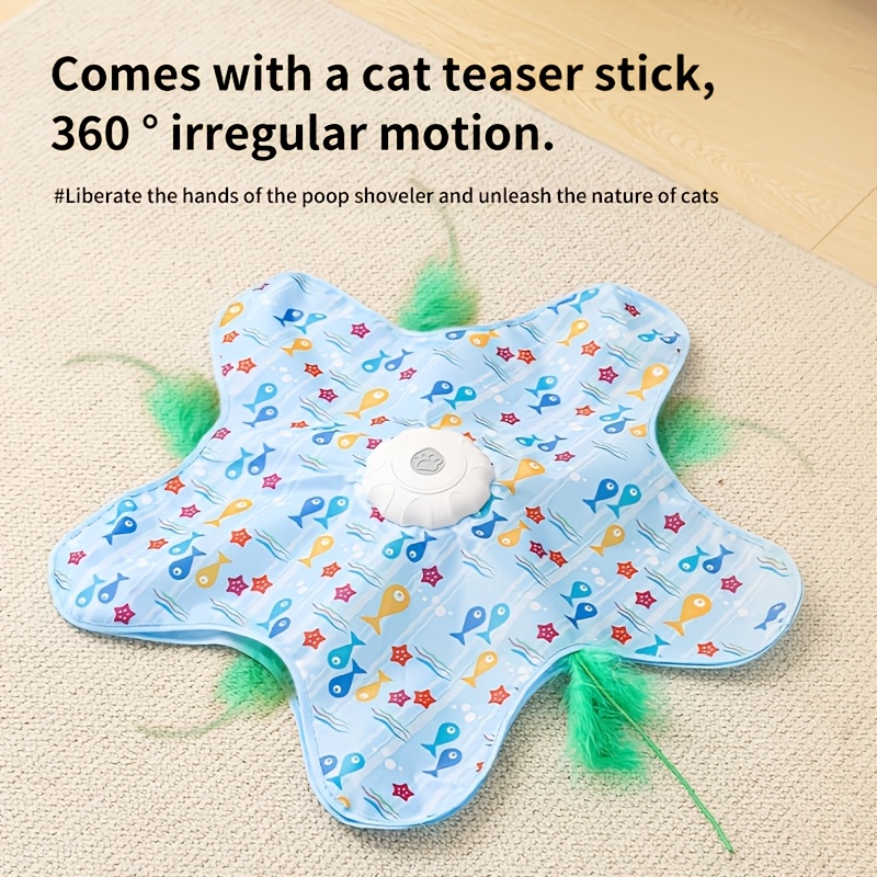 TEMU Electric Cat Wheel Pet Toy Self-entertainment Gadget Automatic Smart Cat Teasing Movement Consumption, Suitable For 150 Holidays