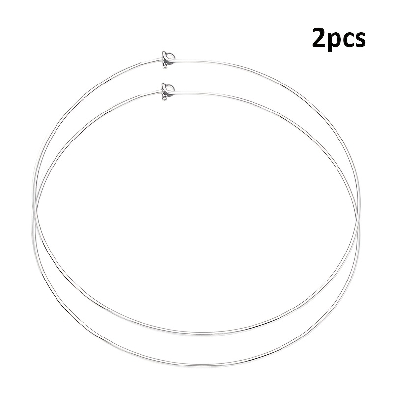 E-shop 2 Stk. Draht-Wickel-Halsbänder, einfarbige Metall-Choker-Halsketten, offene Choker-Halsketten für Damen, offene Choker-Halsketten-Geschenke