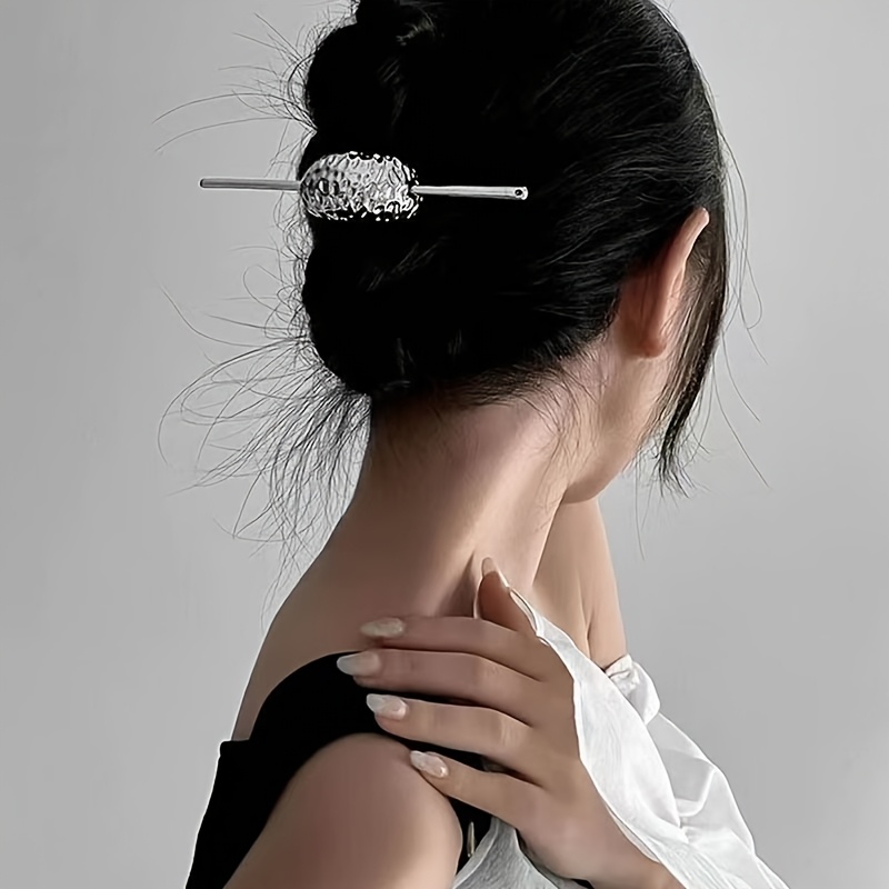 1pc elegant long tassel hairpin with sparkling beads stylish silvery womens updo accessory   valentines day formal events and   formal hair accessory sparkling bead design durable alloy Product details 2