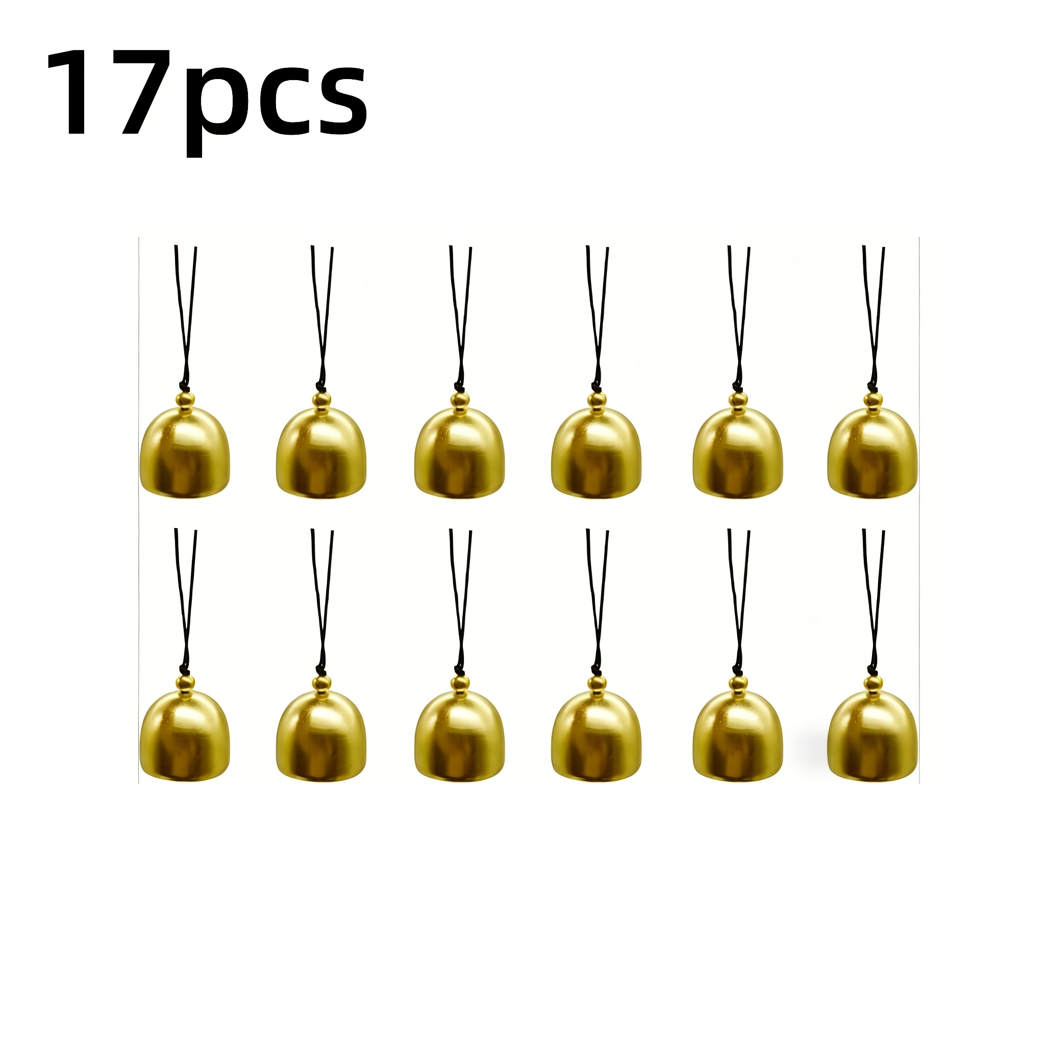TEMU 17pcs Mini Bells, Small Wind Chimes, Used As Doorbells, Pendants, Christmas Tree Decorations, Home Decorations And Garden Decorations