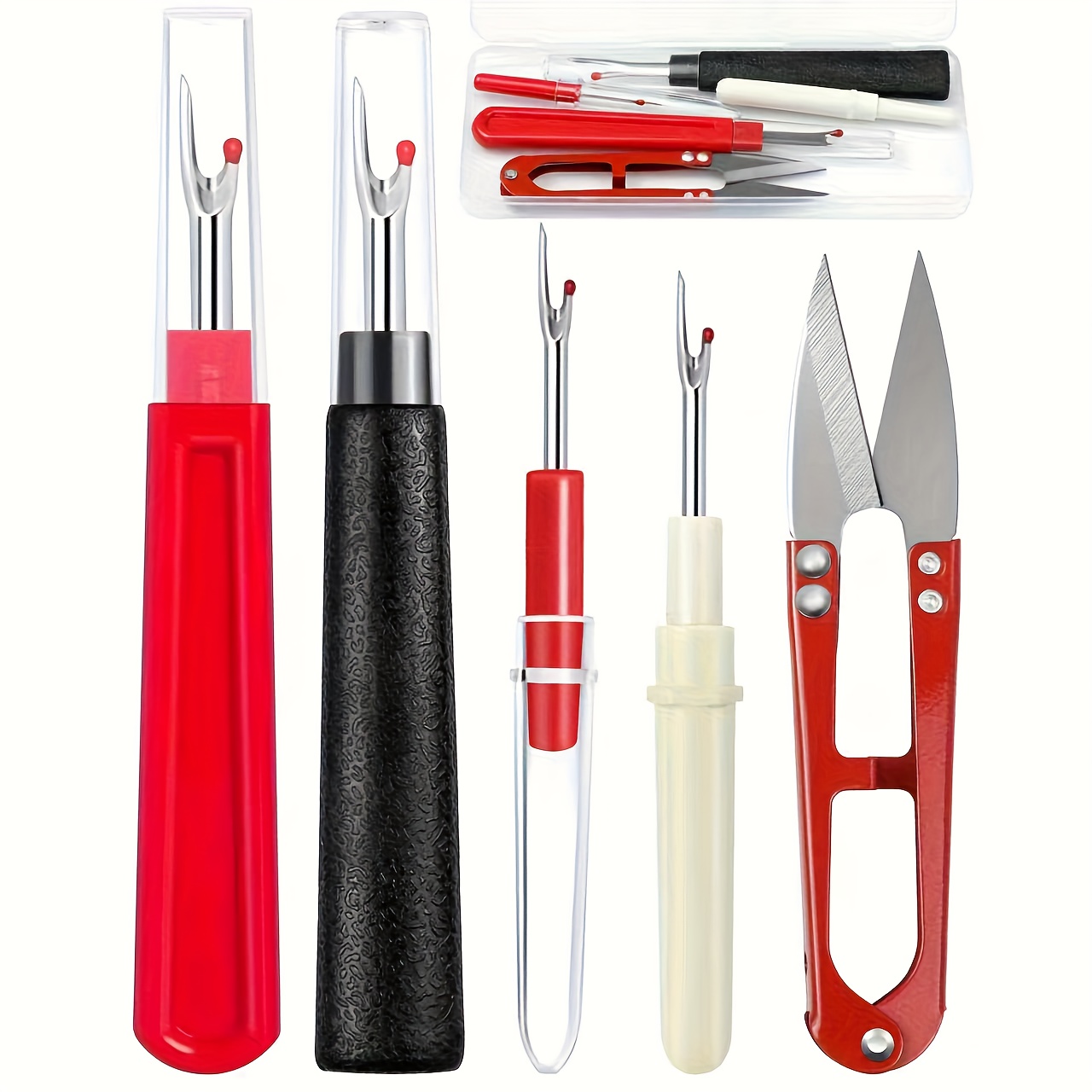 3pcs/5pcs Seam For Sewing - Big And Small Remover Tools, Thread Ripper, Embroidery Removal Tool With Thread