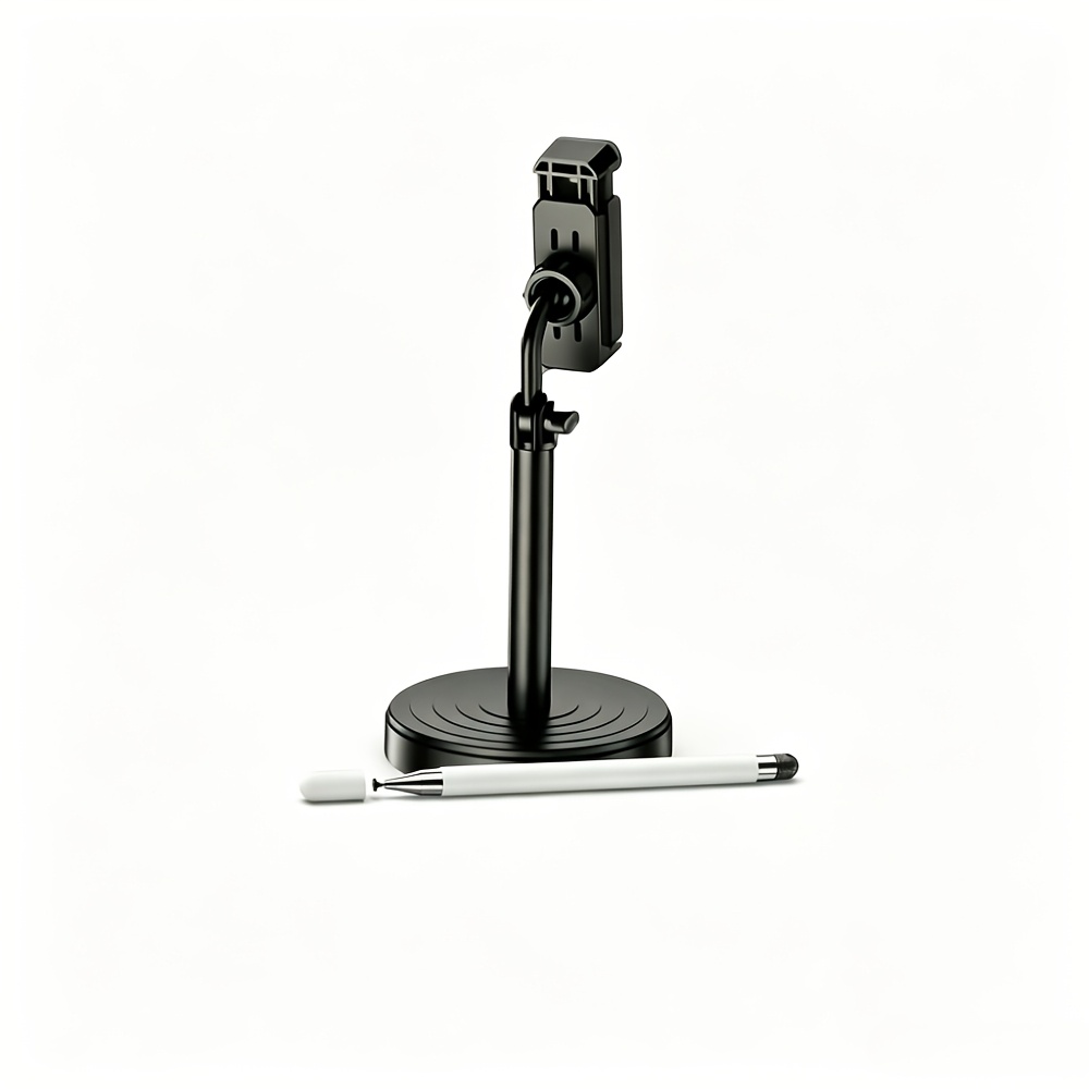 TEMU 2pcs Set: Adjustable Height Desktop Phone Holder And Stylus Pen, Anti-slip , Universal Compatible With Iphone, Android Phones And Tablets,cell