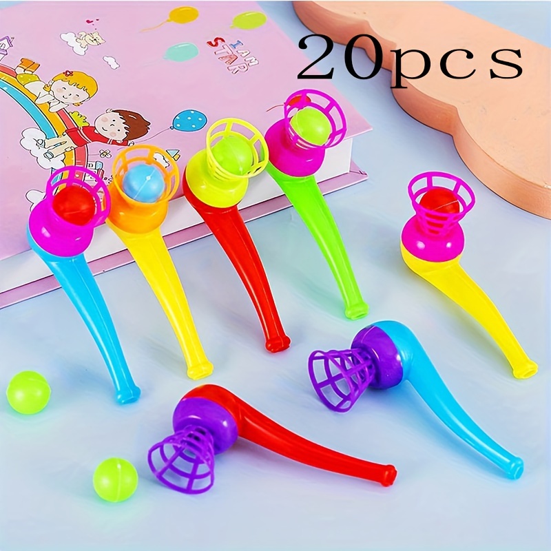 

20pcs Plastic Suspension Balls, Magic Suspension Blowing Balls Toys, Classic Nostalgic Pipes Blowing Music Toys (color Random) Christmas Gifts