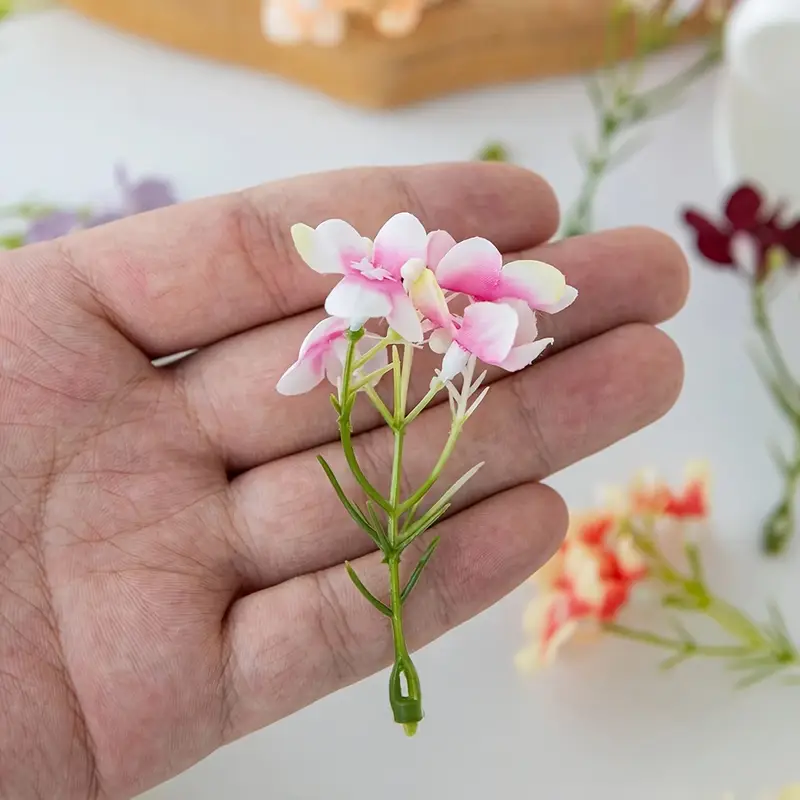 10/20/35 stück künstliche blumen kurzen stielen kleine