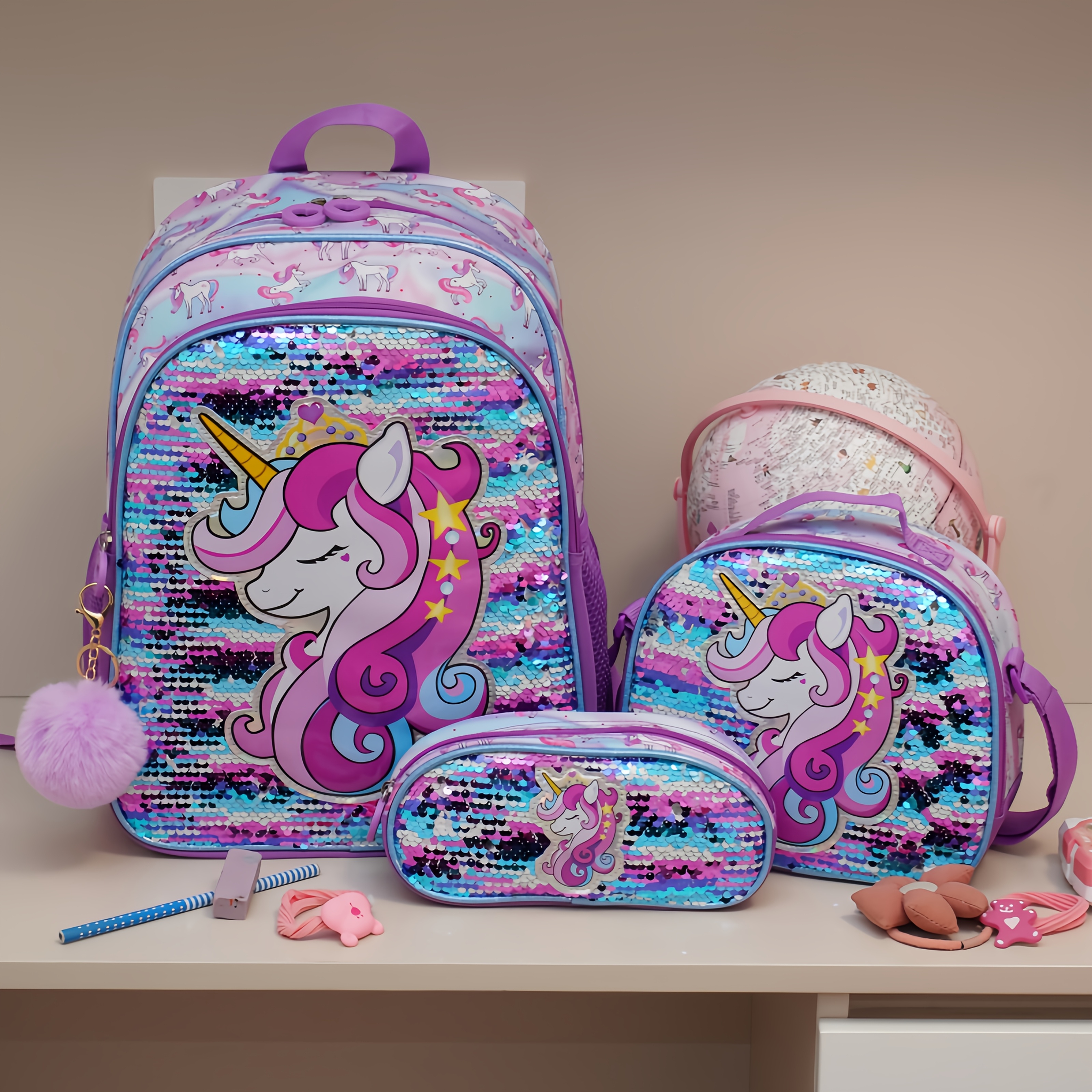 Unicornio Morrales Para NiÃ±as Unicornio Mochilas Escolares Para