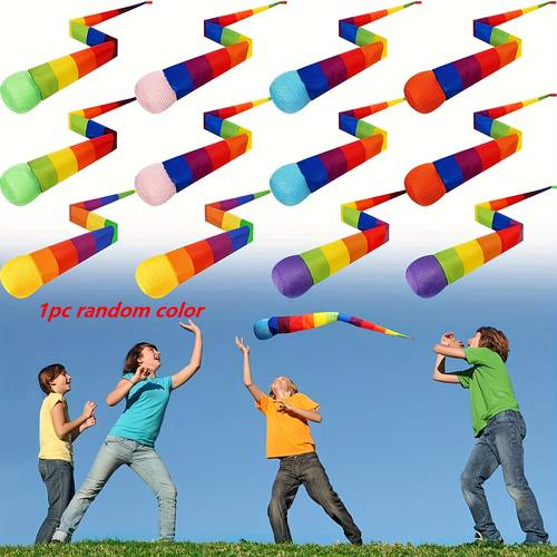 rainbow ball soft tail 25 non electric indoor outdoor game toy suitable for children fun throwing and catching party gift durable sports game toy outdoor toy joke design no random color