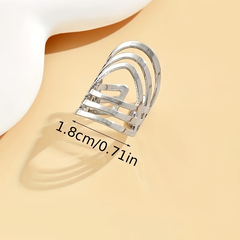 Minimalist Geometric Adjustable Ring