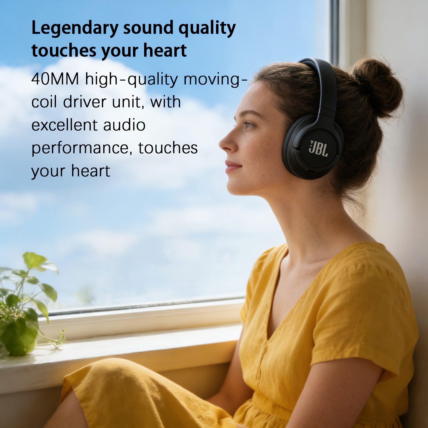 JBL Tune 730BT Wireless Over-Ear Headphones, BT 6.0 with 40mm Drivers for Legendary Bass, Adaptive Noise Reduction & Clear Calls, Long-Lasting Battery, Lightweight & Comfortable Design, for Work, Travel & Music, Ideal for Professionals, Students &