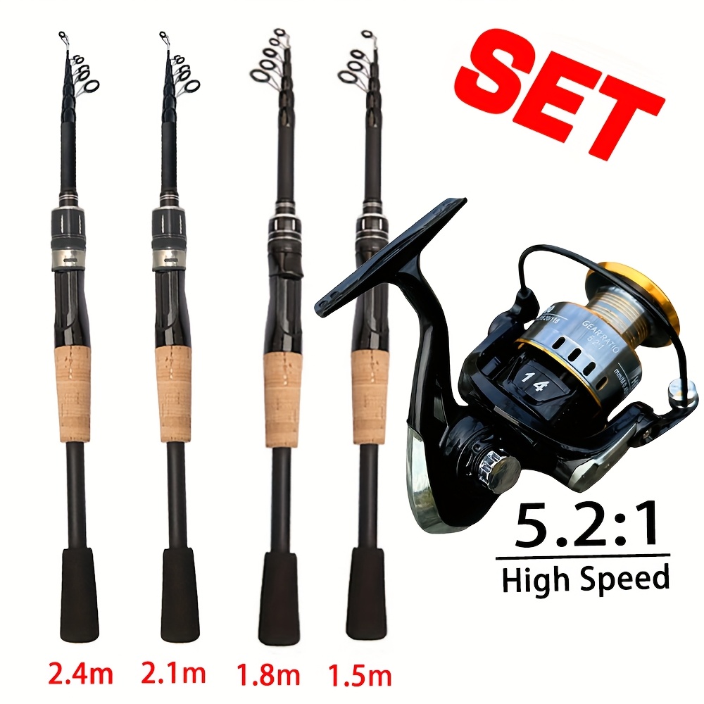 Mini Fishing Rod Combo Portable Spinning Reel Set with  Ratio Perfect Gift