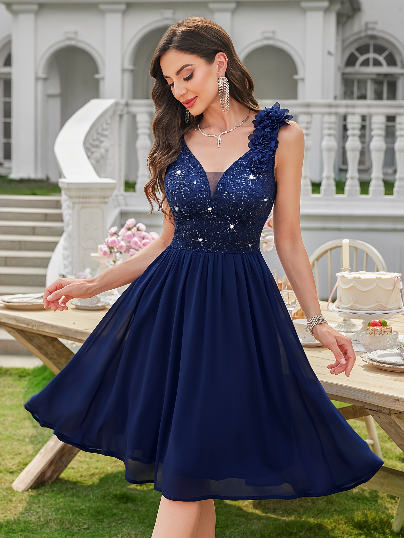 hot dress for women Velvi - Millionaire Mini Dress - Crystal Chain Hot Pink Cocktail Dress