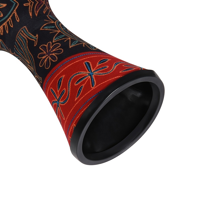 [Keland Djembe Drum] Keland 8.5-Inch Modern Djembe Drum | Professional Hand Percussion Instrument with Vibrant Egyptian Mural Design, Red ABS Resin Finish, Durable Build, Includes Carrying Bag