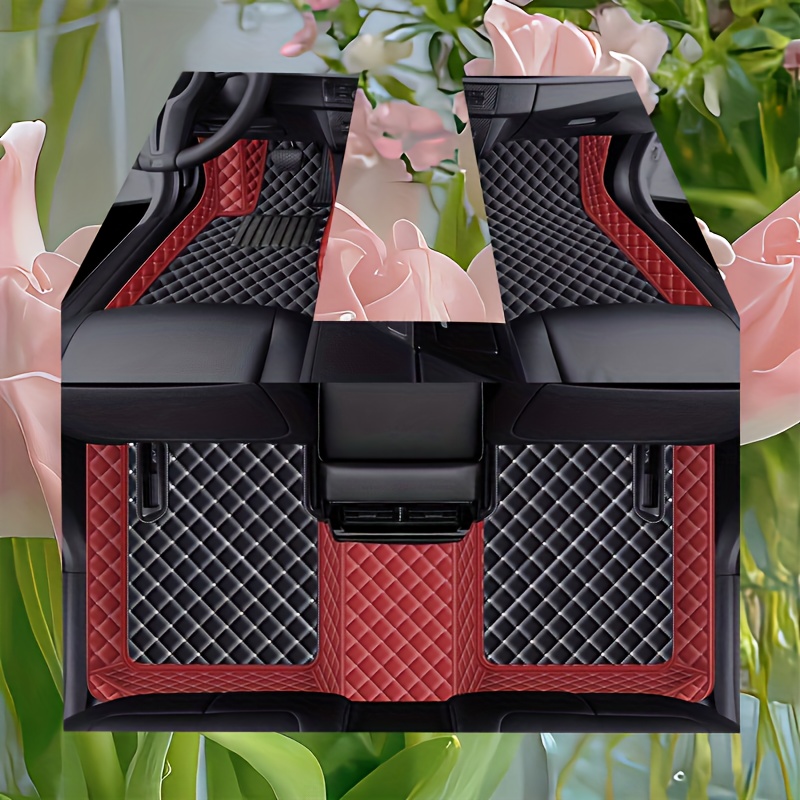 TEMU For 2022-2025 Left-hand Drive Full Car Floor Mat 3pcs Set | Faux Pu Faux Pu Leather | Use | Exquisite | And Clean