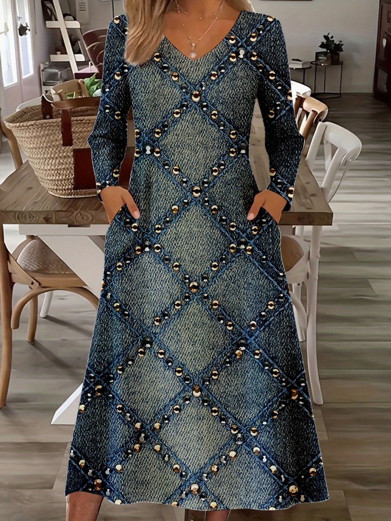 green emerald velvet dress Tamara Denim Dress – Retrofete