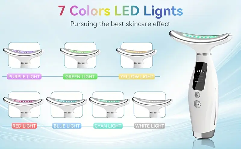 valentines day face and neck beauty led and heating function multifunctional facial massager usb rechargeable with vibration and heating functions for face neck and shoulder care beauty tools for gift details 1