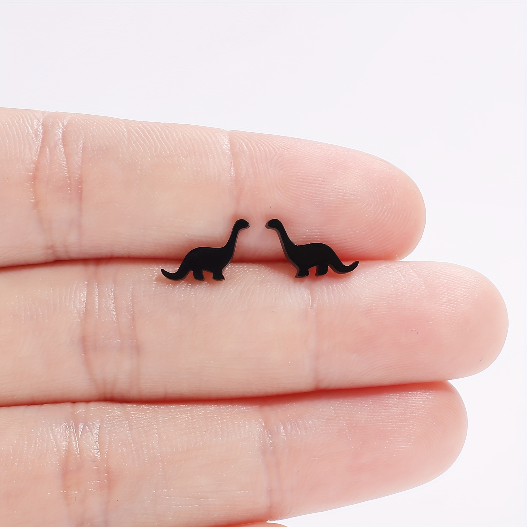 Steel Earrings, A Pair Of Retro Mini Dinosaur Earrings, Personalized Women's Earrings, Suitable For Daily Wear, Gifts, And Parties