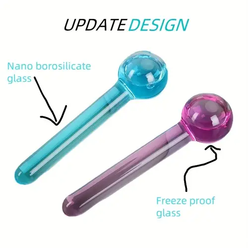 2pcs Facial Ice Globes - Cooling Massage Tools For Skincare Routine, Facial Roller Cold Skin Massagers, Tighten Skin, And Dark Circles