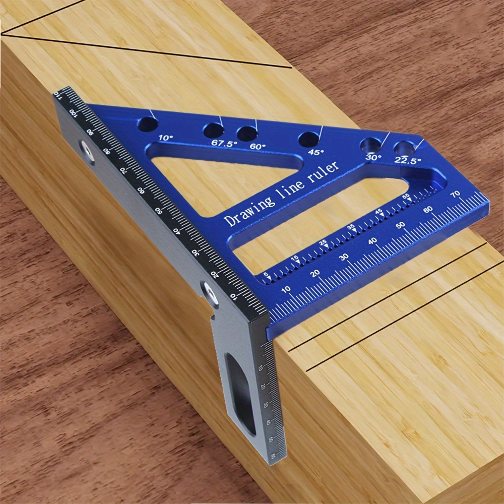 

3d Multi-angle Measuring Square – Aluminum Protractor, Precision , Universal Layout & Hole Ruler Tool For Woodworking