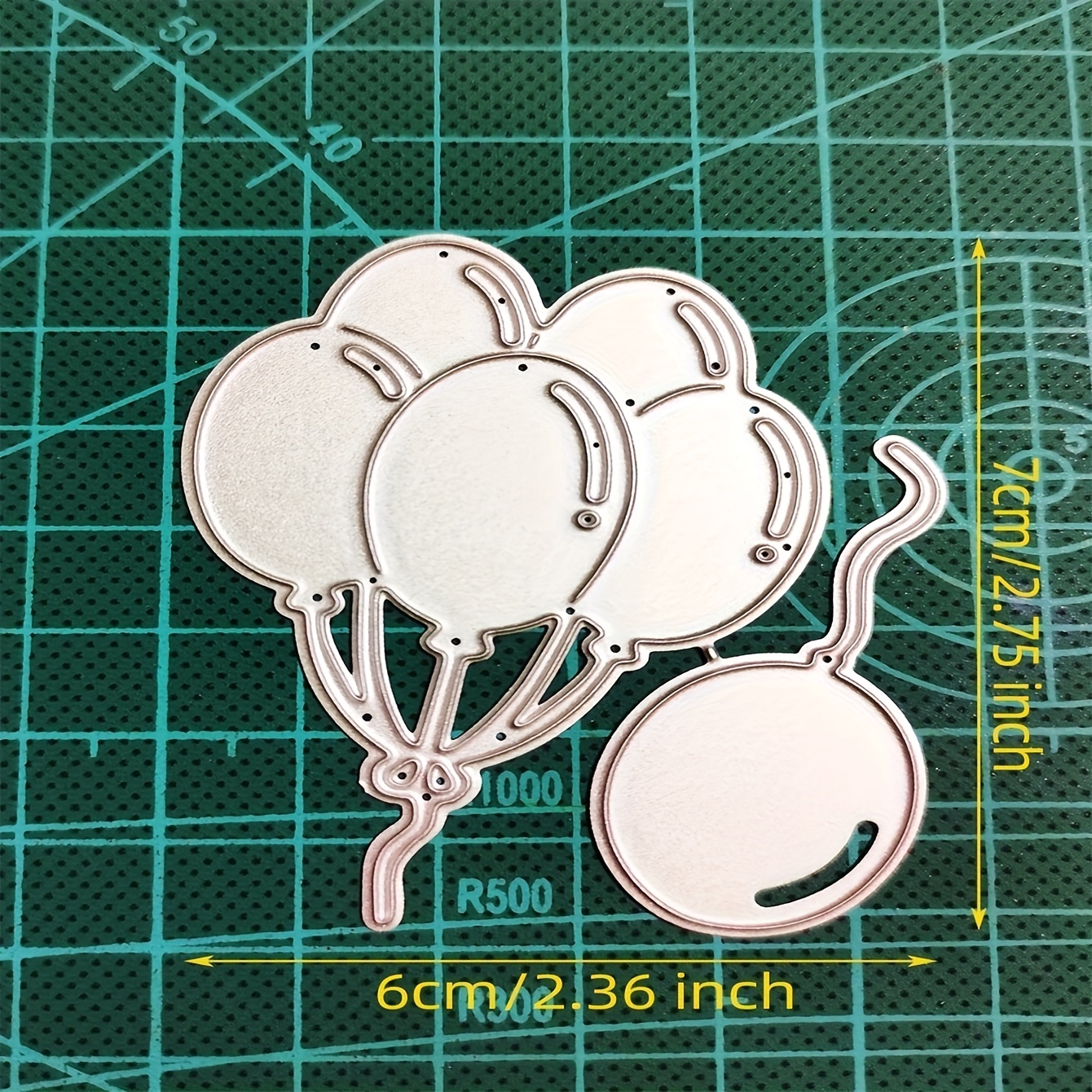 Birthday Balloon Diy Scrapbooking Die-cut Metal Cutting Mold And Embossed Knife Template, 1pc Greeting Card Postcard Making Tool