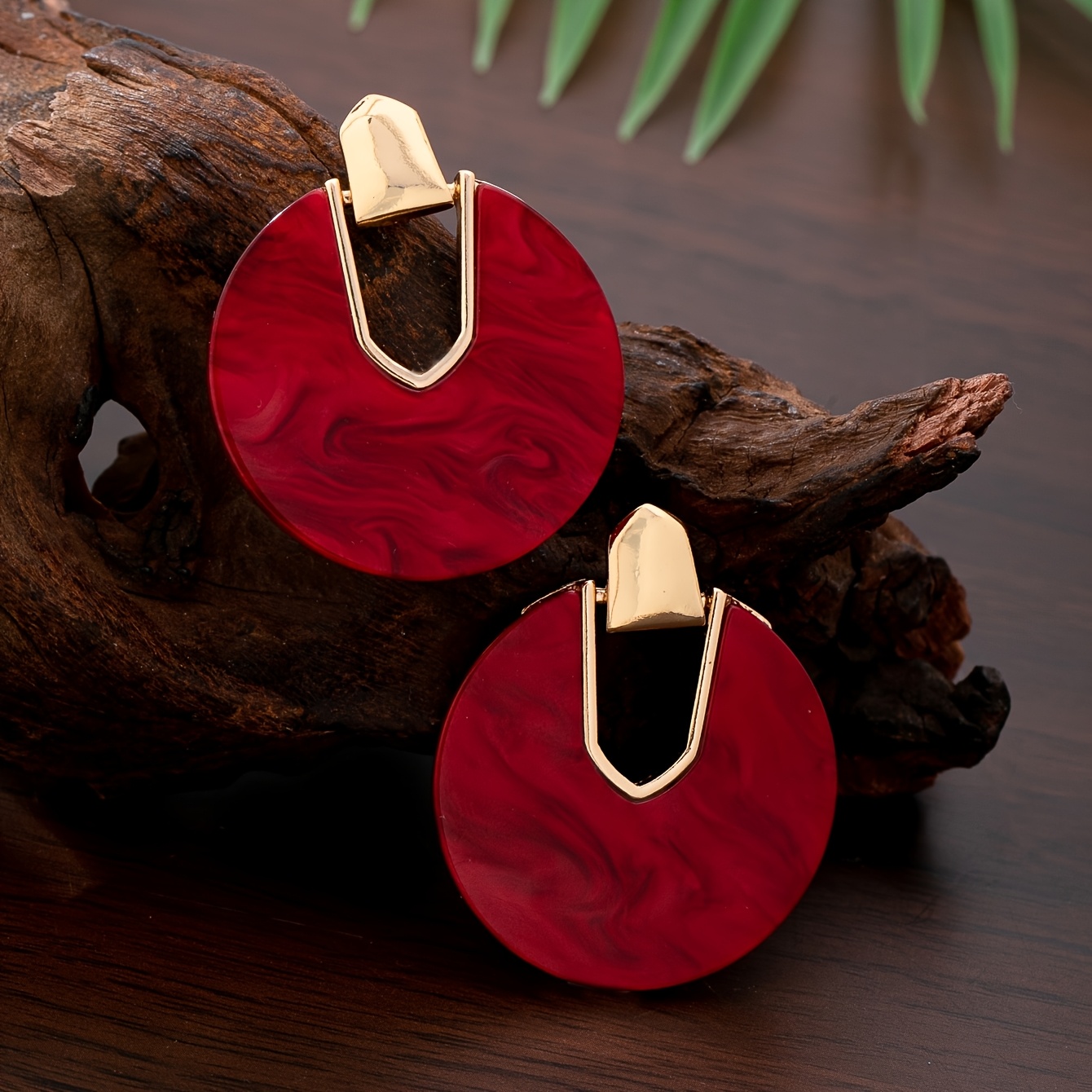 Women's Unique Geometric Acetate Drop Earrings
