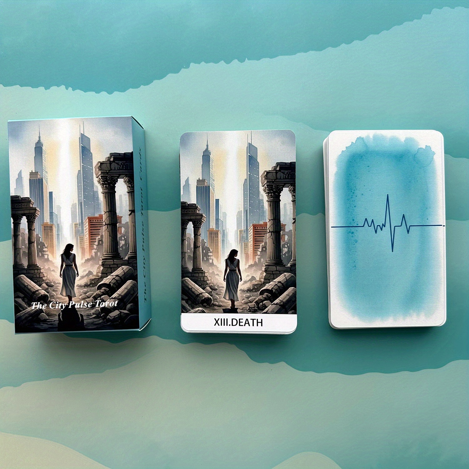 Image of City Heartbeat 838 Card Set - 78-card Deck With Laminated, & Printing, 12/7cm (4.72in) - Detailed Artwork & Meaningful Symbols For Guidance