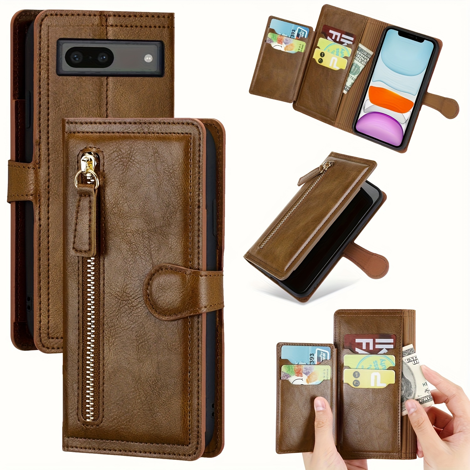 Suncase Etui Leder Tasche Schutzhülle Hülle Für Google Pixel 6 Pro Huelle Mit Zusaetzlicher Schutzhuelle Case
