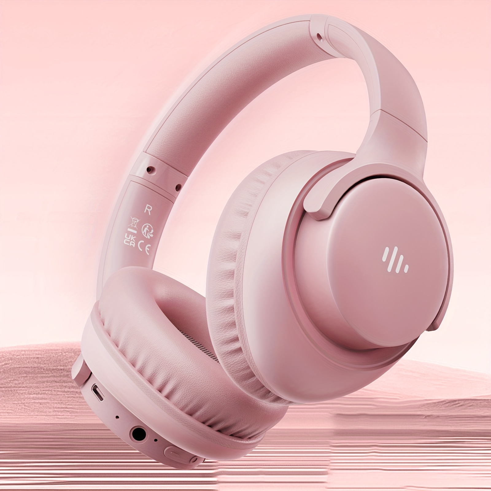 Wireless Over-Ear Headphones with Noise Cancelling Mic Long Wireless  Soft Earmuffs Compatible with PC/