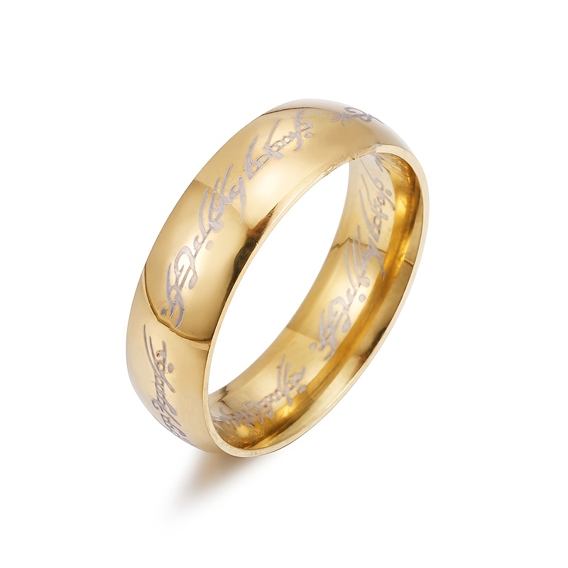TEMU Warner . Wb Fashion Ring, Men's Vintage Ring, Couple's Ring, A As A Gift, Birthday Gift, Christmas Gift