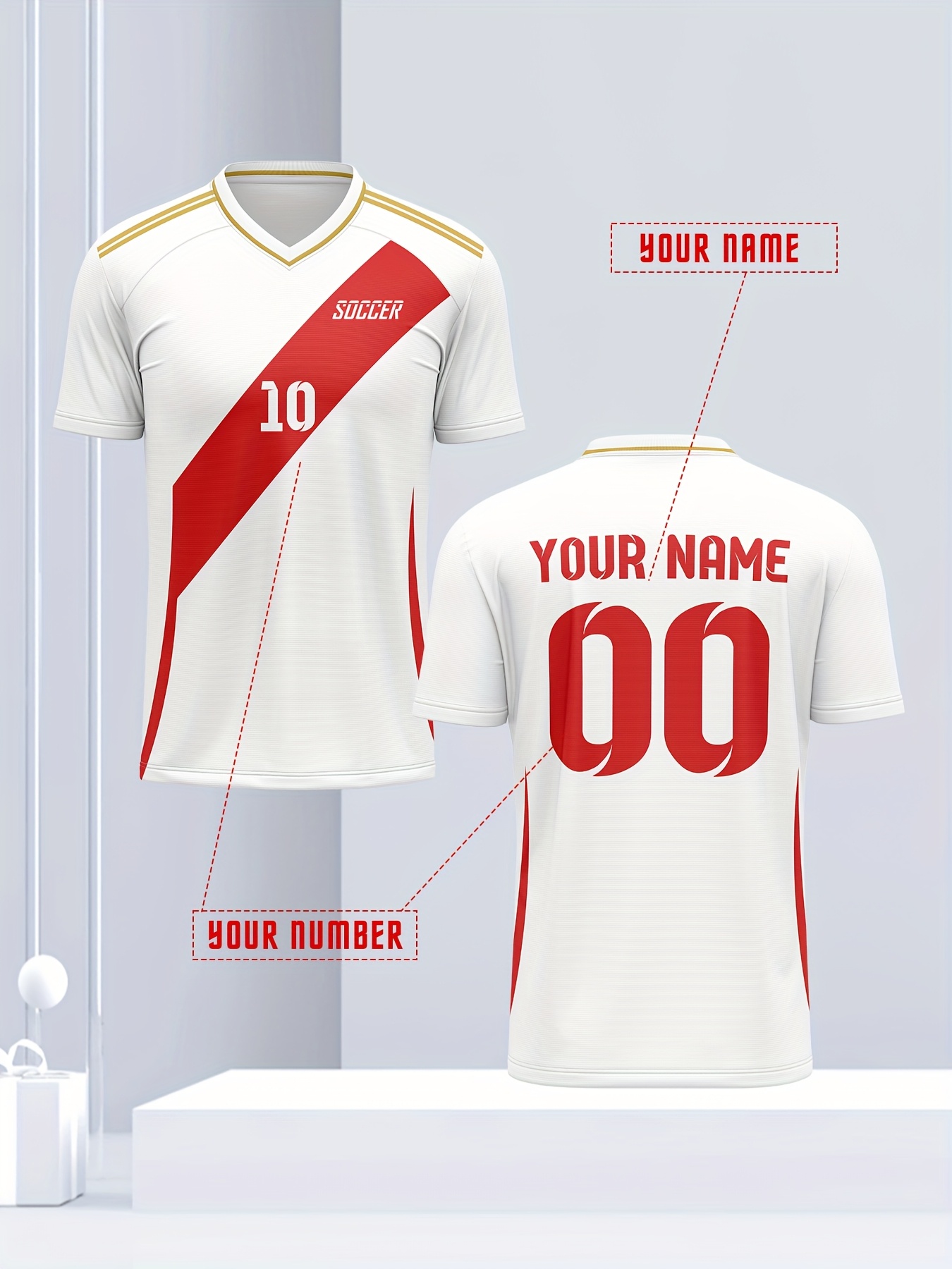 mens customizable soccer jersey v neck breathable quick dry Temu