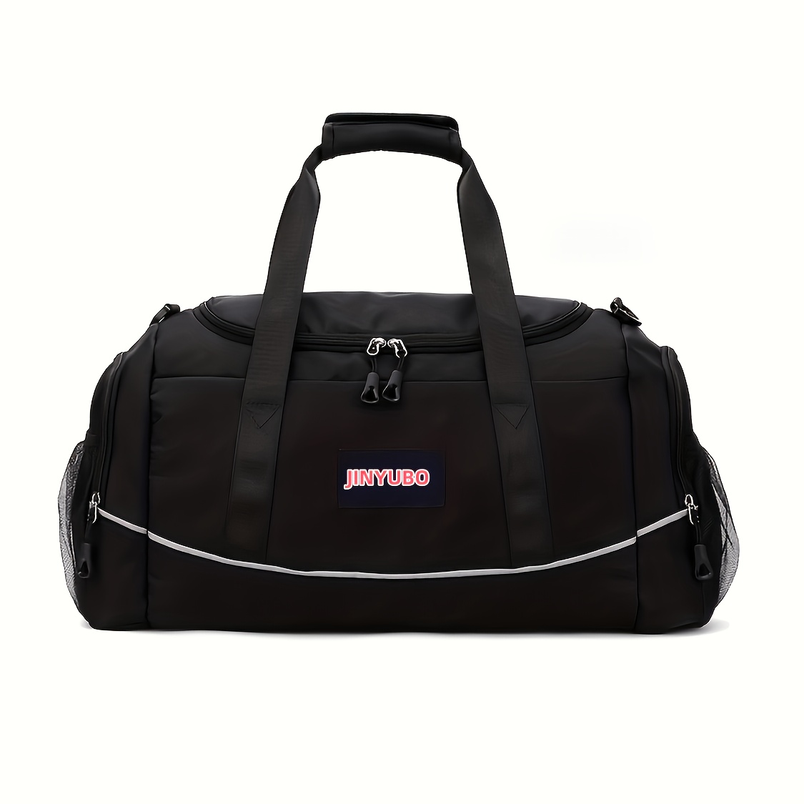 Image of [handheld Fitness Bag] Color-block Fashion Outdoor Travel Bag, Non-slip Wear-resistant Gym Handbag, Large Capacity Sports Luggage Organizer, Handheld Yoga Bag, With Separate Shoe Compartment