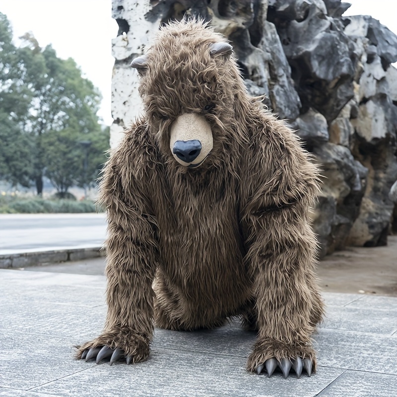 realistic brown bear costume polyester season party carnival