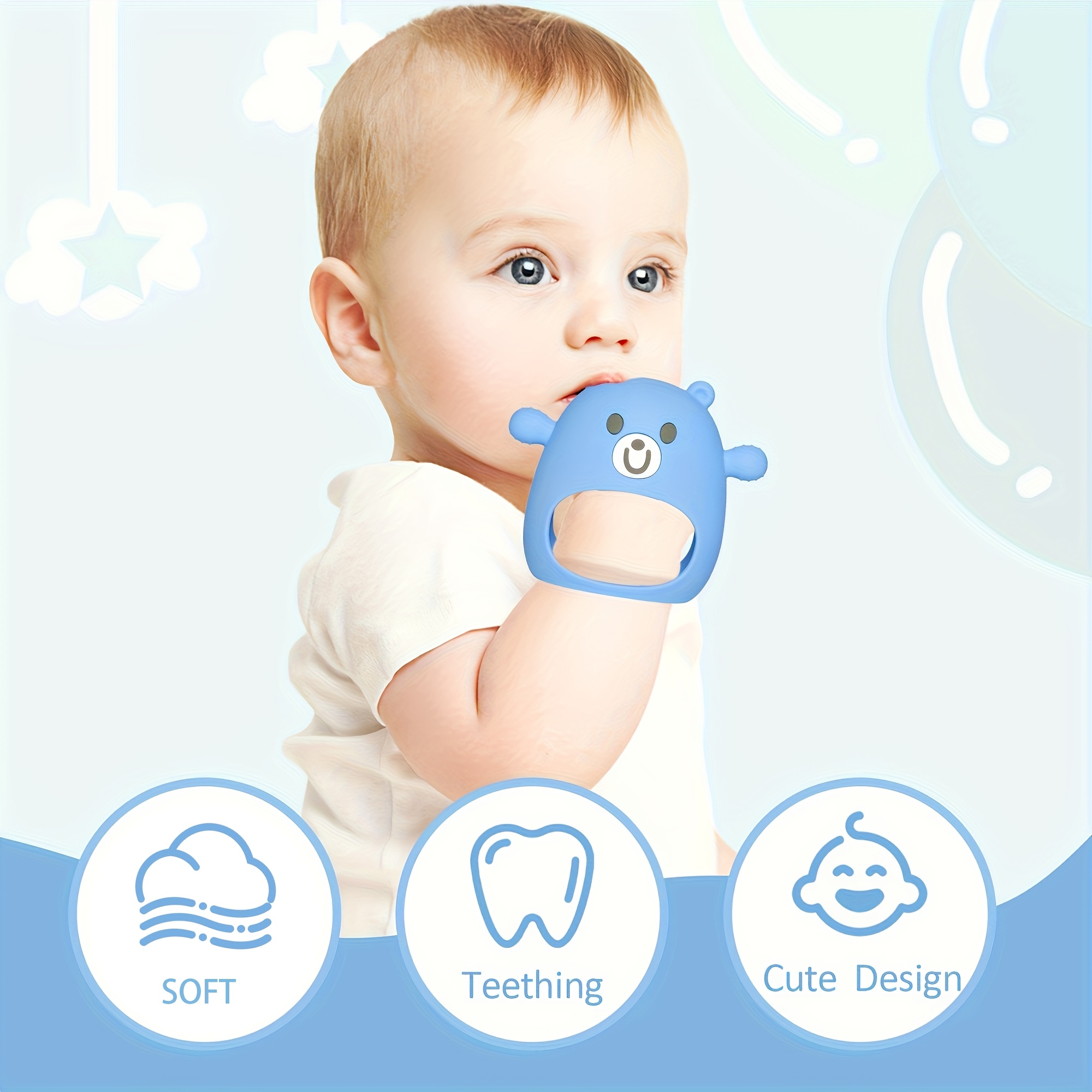 TYRY.HU Baby Teether Mitten, Silicone Teething Toy for Sucking Needs