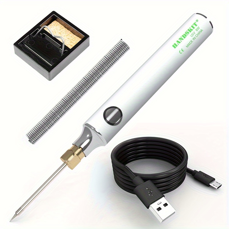 

Mini Portable Soldering Iron Pen 5v 8w Usb Plug-in Model Soldering Iron Pen Home And Outdoor Can Be Used