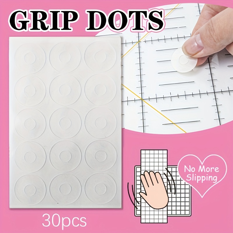 

Set Of 30 Non-slip Grip Dots For Patchwork Rulers, Featuring 15 Large And 15 Small Pads To Improve , Scrapbooking Storage